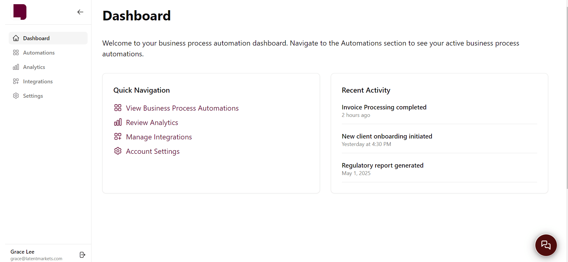 Latent Dashboard Preview